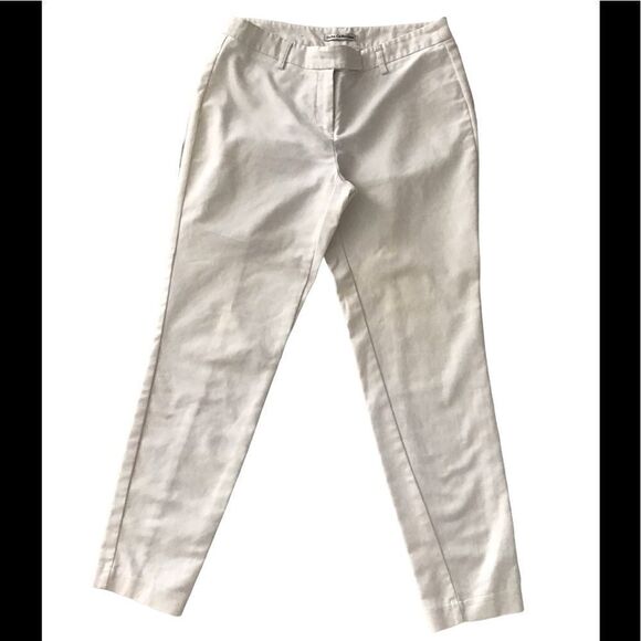 Dalia Collection White Tapered Ankle Pants Size 0 - Picture 8 of 8